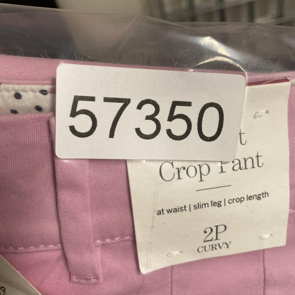 Talbots Perfect Crop Pants Womens 2P Pink Curvy Slim Leg Stretch Twill Ankle‎ - Picture 16 of 16